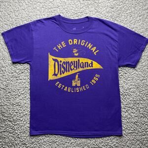 Disney Parks Disneyland Resort Shirt Medium Purple Short Sleeve Crew Neck Mickey